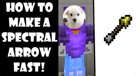 How To Make Spectral Arrows In Minecraft Youtube