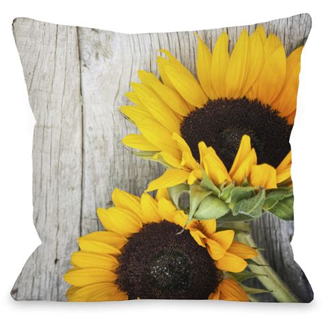 Fresh Picked Sunflowers Outdoor Throw Pillow By Onebellacasa 16x16