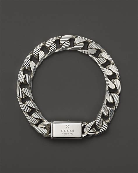 Gucci Mens Trademark Stripes Link Bracelet 8 Bloomingdales