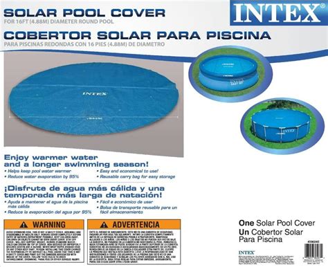 Intex Solar Cover For 16ft Diameter Easy Set And Frame Pools In 2022