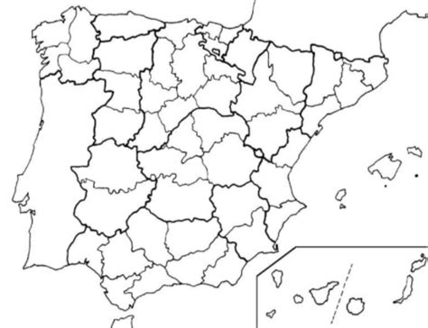 Ejercicio De Mapa Mudo Provincias De España
