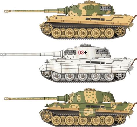 German Pzkpfw Vi Tiger Ii Colour Schemes War Tank Wwii Vehicles