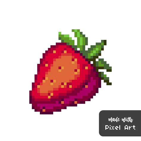 Strawberry Pixel Art Design Pixel Art Pixel Art Games