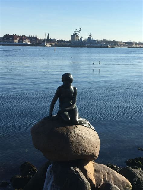 The Little Mermaid Statue In Copenhagen 🇩🇰 Mermaid Statues Little