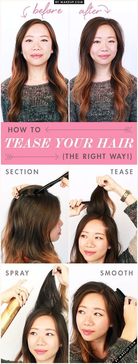 Tuesday Tutorial How To Tease Your Hair The Right Way Hair Volume Tricks Volume Hair