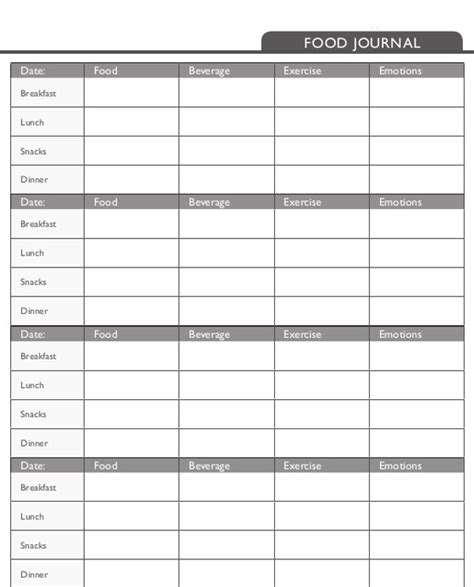 Pdf download fitness journal 2017 workout log food. 13+ Food Journal Templates - PDF, Docs, Word, ID, AI ...