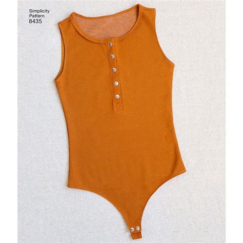 Misses Knit Bodysuit Simplicity Sewing Pattern 8435 Sew Essential