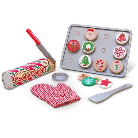 Melissa And Doug Slice And Bake Wooden Christmas Cookie Play Food Set