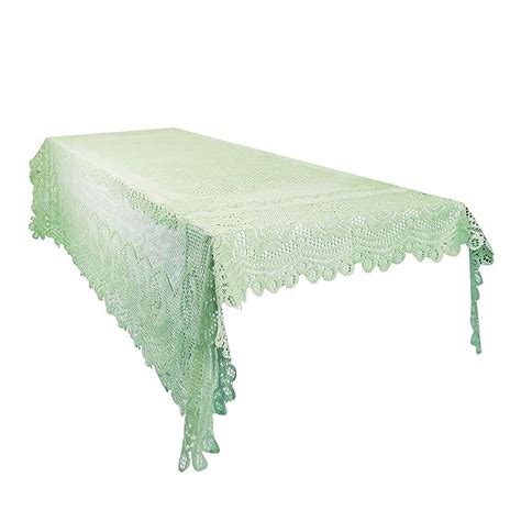Mookaitedecor Green Large Tablecloth Rectangulartable Cloth Polyester