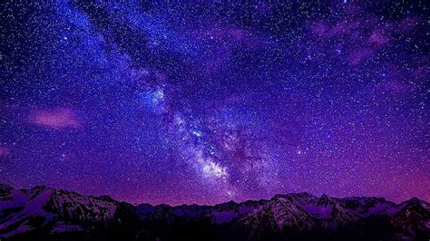 Hd Wallpaper Desert Night Rocks Stars Night Sky Milky Way Starry