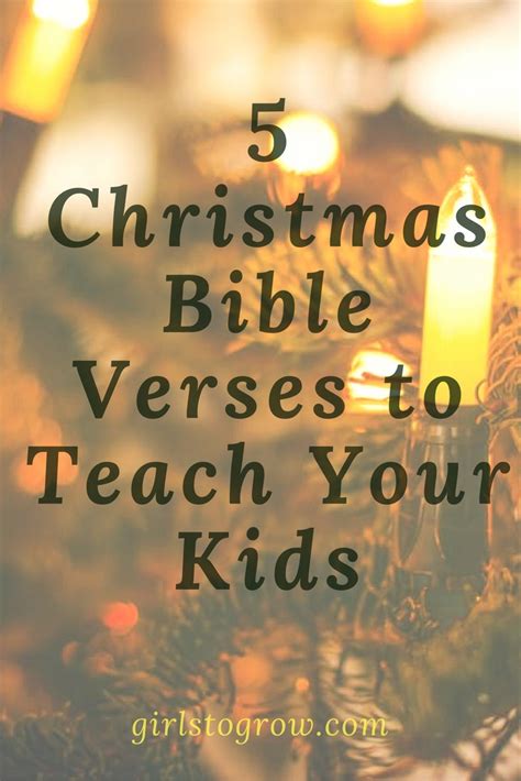 5 Christmas Bible Verses To Teach Your Kids Girls To Grow