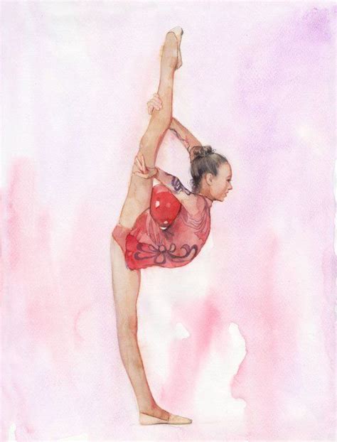 Rhythmic Artistic Gymnastics Ii 2018 Watercolour By Reme Jr Artistic Gymnastics Gymnastics