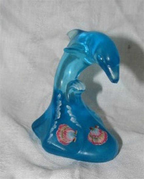 Fenton Glass Hand Painted Dolphin