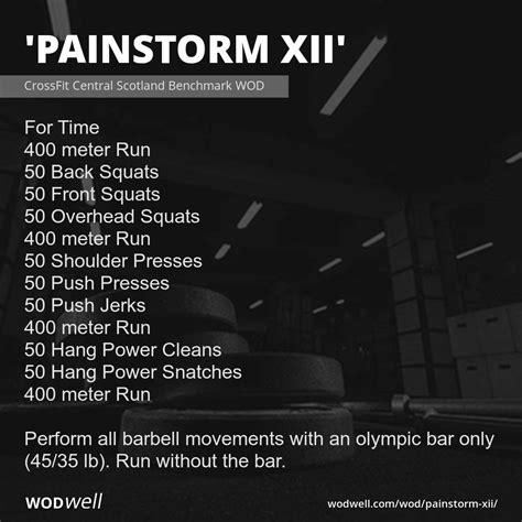 Painstorm Xii Workout Crossfit Central Scotland Benchmark Wod Wodwell