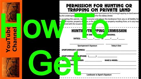 Get Hunting Permission Anywhere Youtube