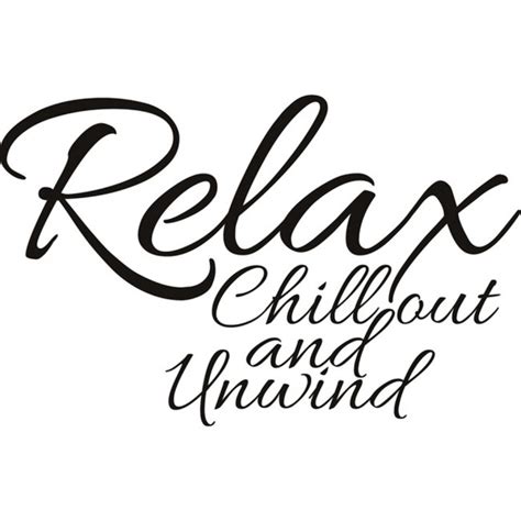 Relax Chill Out Bathroom Quote Wall Sticker