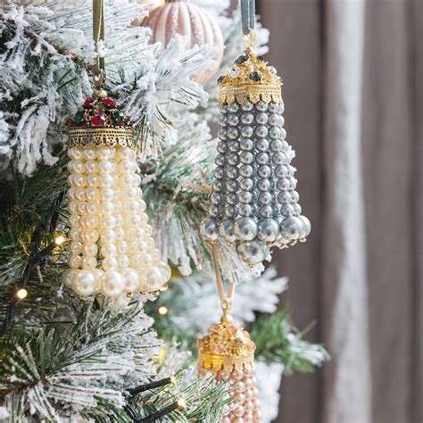 Buy Joanna Buchanan Pearl Tassel Christmas Tree Decoration Cream Amara
