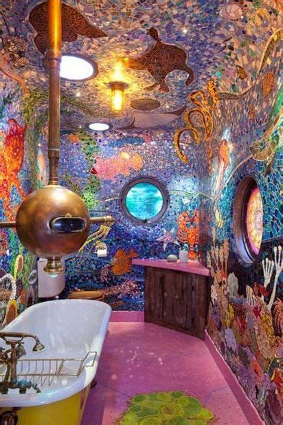 Underwater Theme Bathroom Mosaic Crazy Cool Minimalist Decor