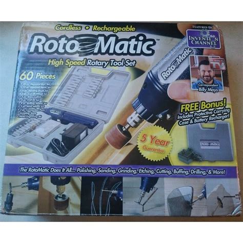Rare Vintage Roto Matic High Spped Rotary Tool Set 60 Pieces Billy Mays