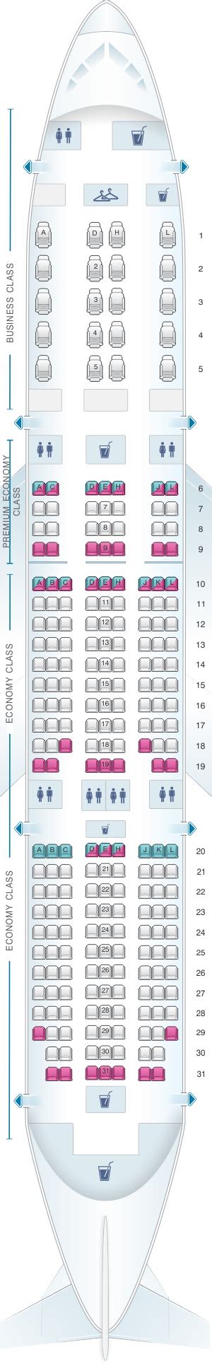 Seat Map American Airlines Boeing B787 8 Config 2 SeatMaestro
