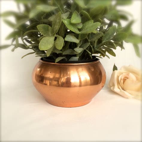 Copper planter Bowl planter round succulent planter | Etsy | Copper planters, Succulent planter ...