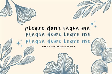 Please Dont Leave Me Font By Rainbowgraphicx · Creative Fabrica