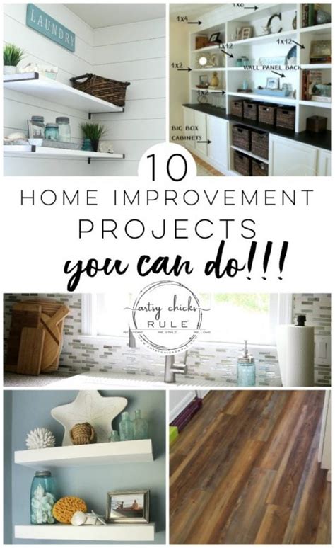 10 Home Improvement Projects You Can Do Artsy Chicks Rule®