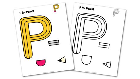 Free Printable Letter P Craft Template Simple Mom Project