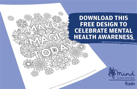 Have children color this sheet. Free colouring page for Mental Health Awareness day ...