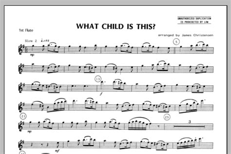 What Child Is This Flute 1 Sheet Music Direct