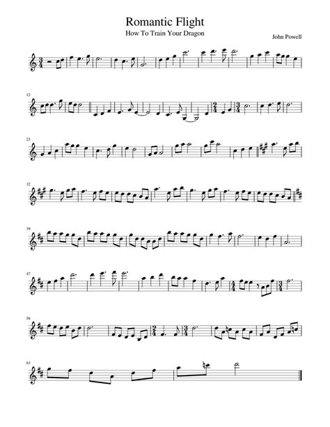 Romantic Flight Sheet Music For Violin Solo