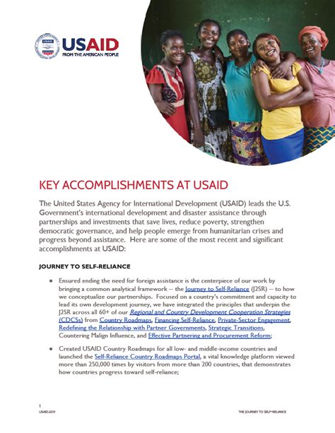 Usaid Key Accomplishments Archive Us Agency For International