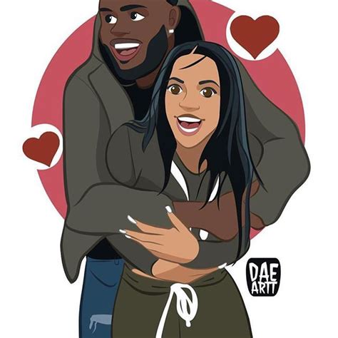 Black Couple Cartoon Drawings Howtowearbootswithadress