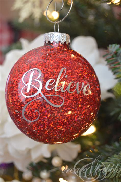 Glossy Glitter Filled Or Matte Glitter Filled Hope Christmas Ornament