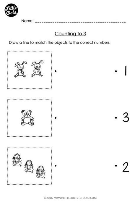 Free Pre K Counting Worksheet Practice Counting One To One