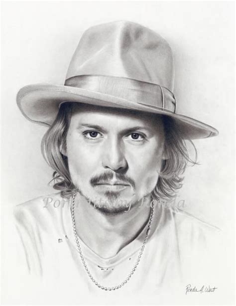 Pencil Drawing Of Johnny Deppby Rondawest Celebrity Portraits Drawing
