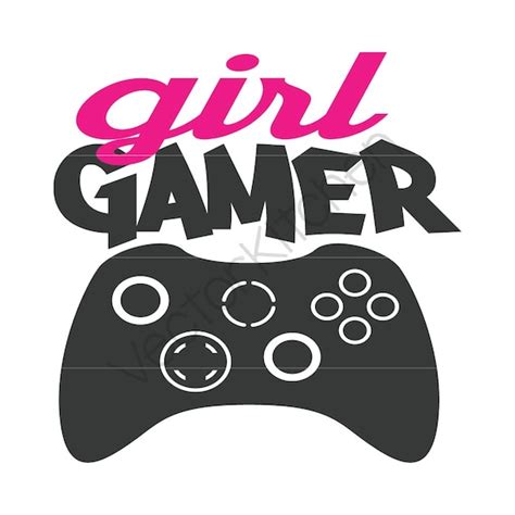 Girl Gamer Cutting Template Svg Eps Silhouette Cricut Sure