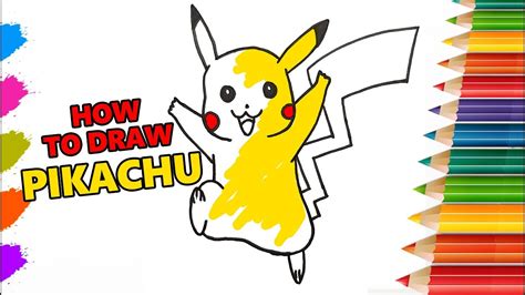 How To Draw Pikachu Step By Step Youtube