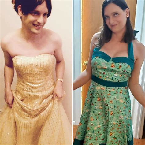 4 Years Hrt 34mtf I Remember Trying On The Dress On The Left For The First Time And Feeling