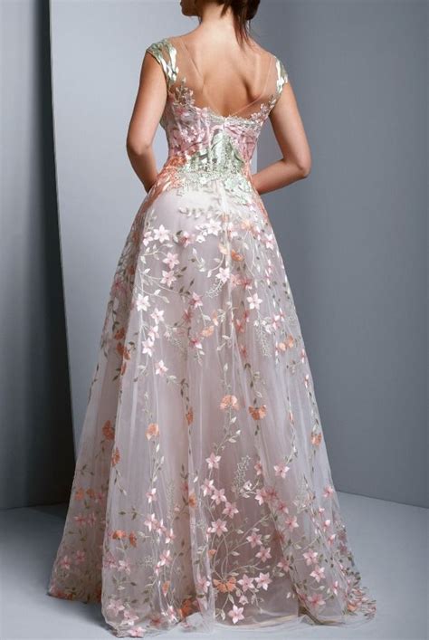 Beside Couture By Gemy Pastel Pink Floral Embroidered Evening A Line