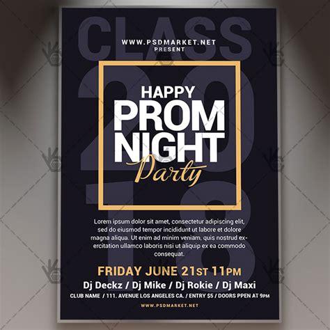 Happy Prom Night Flyer Psd Template Psdmarket