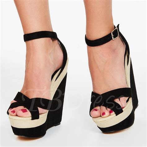 Strappy Wedge High Heel Open Toe Womens Sandals Platform Wedge Sandals Womens Sandals Wedges