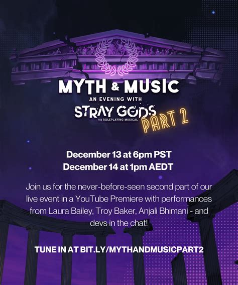 Myth And Music An Evening With Stray Gods Part 2 Set To Premiere December 13 With Never Before