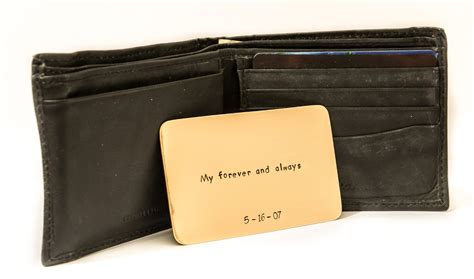 Bronze Wallet Insert Card Anniversary Gift For Men Th