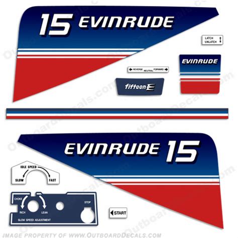 Evinrude 1980 15hp Decal Kit
