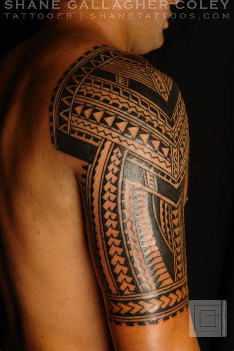 Maori Polynesian Tattoo Polynesian Half Sleeve