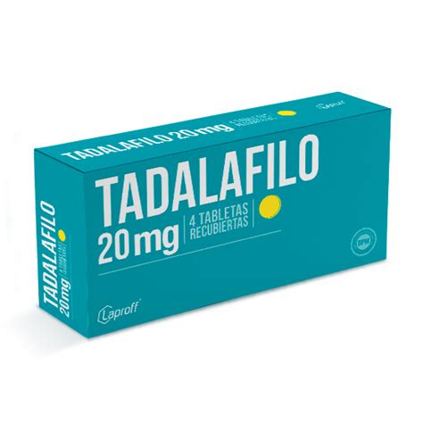 Tadalafilo 20 Mg Caja X 4 Tabletas Laproff Droguería Ética