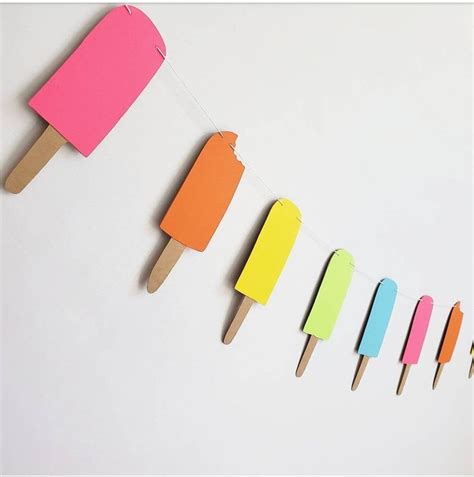 Popsicle Banner Popsicle Garland Popsicle Birthday Popsicle Etsy