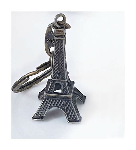 Vintage Eiffel Tower Keyring 3d Eiffel Tower Keychain Paris Etsy