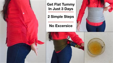 Get Flat Tummy In Just 3 Days 2 Simple Steps And No Exercise Youtube